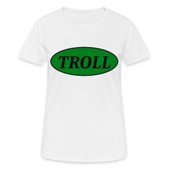 Troll - Frauen T-Shirt atmungsaktiv - Weiß - Vorne - AI Model Female 172 dark (172cm)