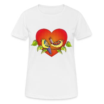 Vögel - Frauen T-Shirt atmungsaktiv - Weiß - Vorne - AI Model Female 172 dark (172cm)