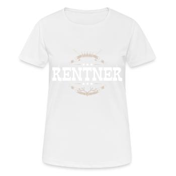 Rentner Rente - Frauen T-Shirt atmungsaktiv - Weiß - Vorne - AI Model Female 172 dark (172cm)