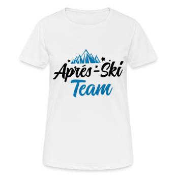 apres ski team - Frauen T-Shirt atmungsaktiv - Weiß - Vorne - AI Model Female 172 dark (172cm)