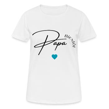 Bientôt papa - T-shirt respirant Femme - blanc - Devant - AI Model Female 172 dark (172cm)