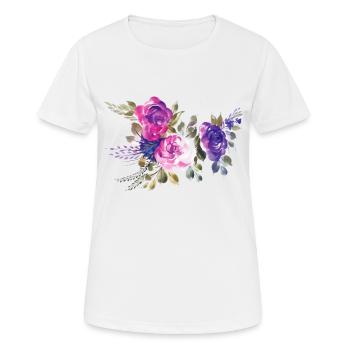 Flower Blume Pflanze - Frauen T-Shirt atmungsaktiv - Weiß - Vorne - AI Model Female 172 dark (172cm)