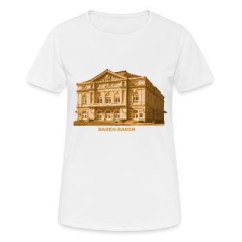 Baden Baden Theater Baden-Würtemberg - Frauen T-Shirt atmungsaktiv - Weiß - Vorne - AI Model Female 172 dark (172cm)