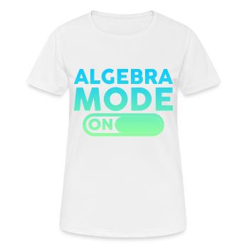 Mode algèbre sur 4 - T-shirt respirant Femme - blanc - Devant - AI Model Female 172 dark (172cm)