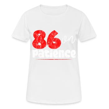 86 On Patience 3 - Frauen T-Shirt atmungsaktiv - Weiß - Vorne - AI Model Female 172 dark (172cm)