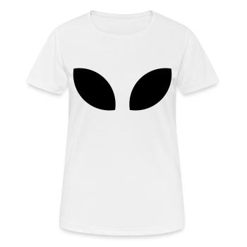 Alien eyes, they are here - Women's Breathable T-Shirt - white - Front - AI Model Female 172 dark (172cm)