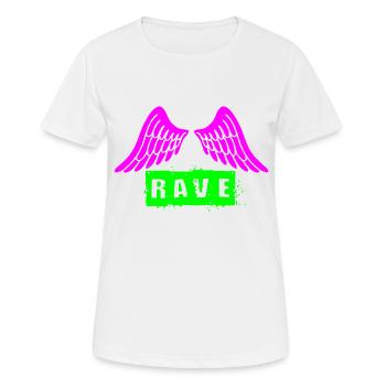 Rave - T-shirt respirant Femme - blanc - Devant - AI Model Female 172 dark (172cm)