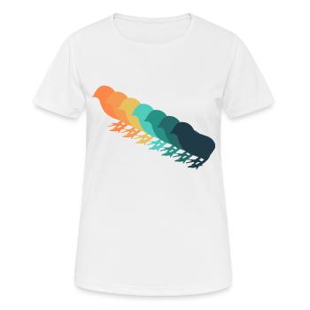Retro-Küken - Frauen T-Shirt atmungsaktiv - Weiß - Vorne - AI Model Female 172 dark (172cm)