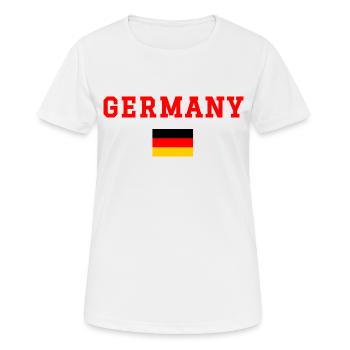 Germany Germany English - Women's Breathable T-Shirt - white - Front - AI Model Female 172 dark (172cm)