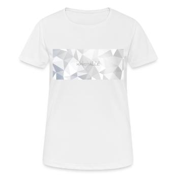 J’adore les cristaux - T-shirt respirant Femme - blanc - Devant - AI Model Female 172 dark (172cm)