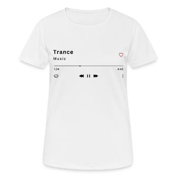 Trance - Frauen T-Shirt atmungsaktiv - Weiß - Vorne - AI Model Female 172 dark (172cm)
