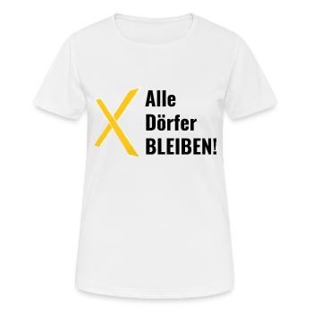Alle Dörfer bleiben - Frauen T-Shirt atmungsaktiv - Weiß - Vorne - AI Model Female 172 dark (172cm)