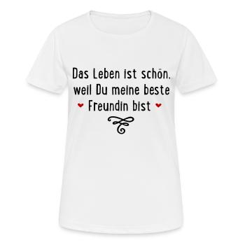 Beste Freundin - Frauen T-Shirt atmungsaktiv - Weiß - Vorne - AI Model Female 172 dark (172cm)