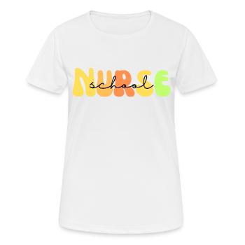 Schulkrankenschwester Rundhals-Sweatshirt, Geschenk für Krankenschwester, - Frauen T-Shirt atmungsaktiv - Weiß - Vorne - AI Model Female 172 dark (172cm)