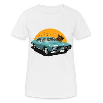 Voiture classique-voiture ancienne - T-shirt respirant Femme - blanc - Devant - AI Model Female 172 dark (172cm)