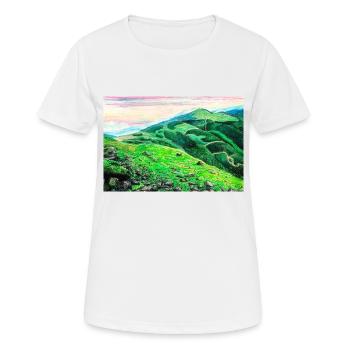 Bieszczady Mountains - Handmade Picture - Women's Breathable T-Shirt - white - Front - AI Model Female 172 dark (172cm)