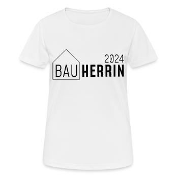 Bauherrin 2024 - Frauen T-Shirt atmungsaktiv - Weiß - Vorne - AI Model Female 172 dark (172cm)