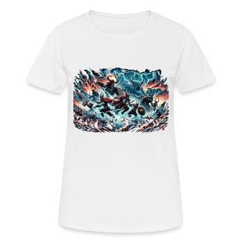 Battle of the Viking Gods for Midgard - Women's Breathable T-Shirt - white - Front - AI Model Female 172 dark (172cm)
