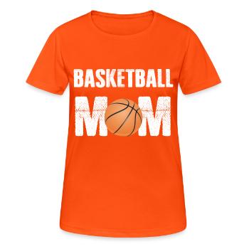 Basketball - Frauen T-Shirt atmungsaktiv - Neonorange - Vorne - AI Model Female 172 dark (172cm)