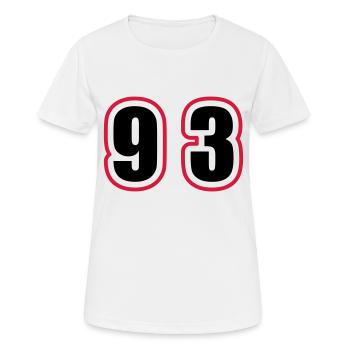 93 Number College - Women's Breathable T-Shirt - white - Front - AI Model Female 172 dark (172cm)