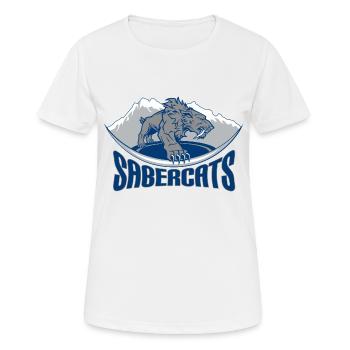 Säbelzahntiger - Frauen T-Shirt atmungsaktiv - Weiß - Vorne - AI Model Female 172 dark (172cm)