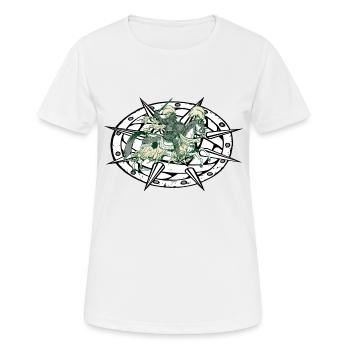 ritter mit pferd - Frauen T-Shirt atmungsaktiv - Weiß - Vorne - AI Model Female 172 dark (172cm)
