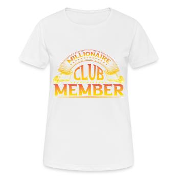 Millionaire Club Member 35 - Frauen T-Shirt atmungsaktiv - Weiß - Vorne - AI Model Female 172 dark (172cm)
