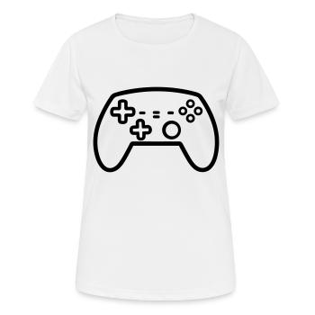 Videospiel-Controller - Frauen T-Shirt atmungsaktiv - Weiß - Vorne - AI Model Female 172 dark (172cm)