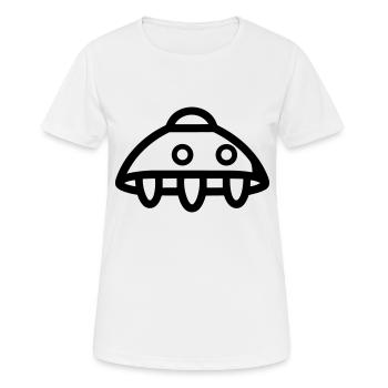 fliegende Untertasse - Frauen T-Shirt atmungsaktiv - Weiß - Vorne - AI Model Female 172 dark (172cm)