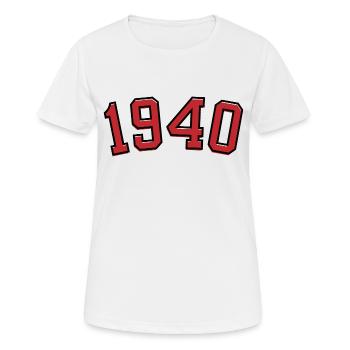Geburtsjahr Sport 1940 - Frauen T-Shirt atmungsaktiv - Weiß - Vorne - AI Model Female 172 dark (172cm)