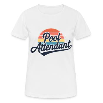 Humor am Pool - Frauen T-Shirt atmungsaktiv - Weiß - Vorne - AI Model Female 172 dark (172cm)