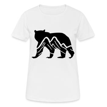 Monts Bear - T-shirt respirant Femme - blanc - Devant - AI Model Female 172 dark (172cm)