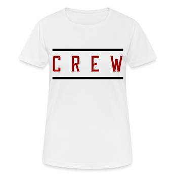 crew - Frauen T-Shirt atmungsaktiv - Weiß - Vorne - AI Model Female 172 dark (172cm)