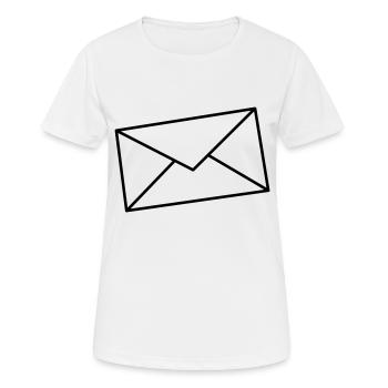 Brief - Frauen T-Shirt atmungsaktiv - Weiß - Vorne - AI Model Female 172 dark (172cm)
