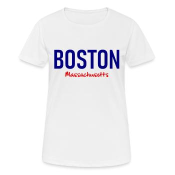 Boston Massachusetts - USA - United States America - Frauen T-Shirt atmungsaktiv - Weiß - Vorne - AI Model Female 172 dark (172cm)
