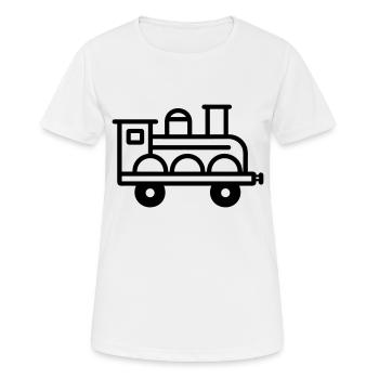 Lokomotive - Frauen T-Shirt atmungsaktiv - Weiß - Vorne - AI Model Female 172 dark (172cm)