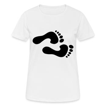 Füße - Frauen T-Shirt atmungsaktiv - Weiß - Vorne - AI Model Female 172 dark (172cm)