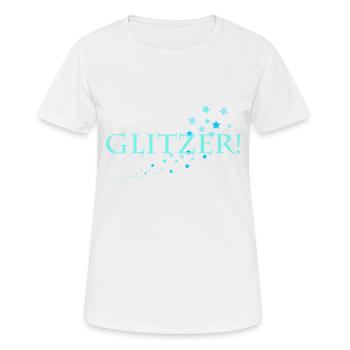 Glitzer! - Frauen T-Shirt atmungsaktiv - Weiß - Vorne - AI Model Female 172 dark (172cm)