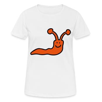 Schnecke - Frauen T-Shirt atmungsaktiv - Weiß - Vorne - AI Model Female 172 dark (172cm)