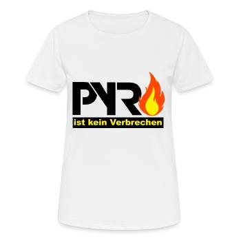Pyro - Frauen T-Shirt atmungsaktiv - Weiß - Vorne - AI Model Female 172 dark (172cm)