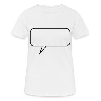Sprechblase - Frauen T-Shirt atmungsaktiv - Weiß - Vorne - AI Model Female 172 dark (172cm)