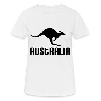 Australia - Frauen T-Shirt atmungsaktiv - Weiß - Vorne - AI Model Female 172 dark (172cm)