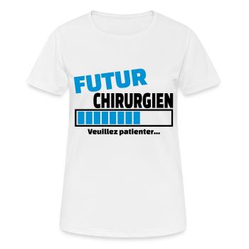 futur chirurgien - T-shirt respirant Femme - blanc - Devant - AI Model Female 172 dark (172cm)