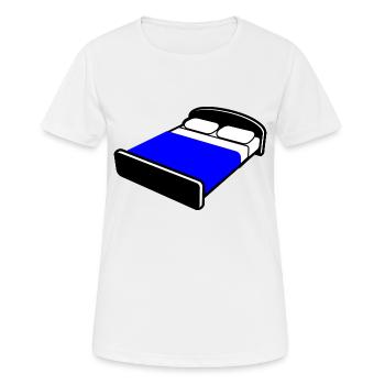 bett bed schlafen schlafzimmer sleeping room60 - Frauen T-Shirt atmungsaktiv - Weiß - Vorne - AI Model Female 172 dark (172cm)