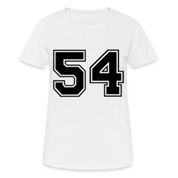 54 - Women's Breathable T-Shirt - white - Front - AI Model Female 172 dark (172cm)