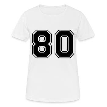 80 - Women's Breathable T-Shirt - white - Front - AI Model Female 172 dark (172cm)