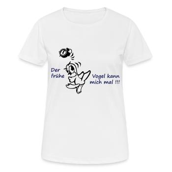 Früher Vogel - Frauen T-Shirt atmungsaktiv - Weiß - Vorne - AI Model Female 172 dark (172cm)