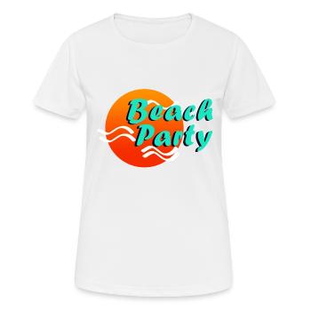 Fête sur la plage - T-shirt respirant Femme - blanc - Devant - AI Model Female 172 dark (172cm)