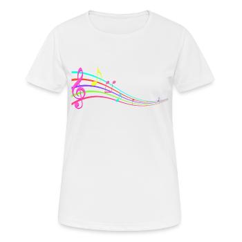 Grades. Colorful. Clef. Rainbow. - Women's Breathable T-Shirt - white - Front - AI Model Female 172 dark (172cm)