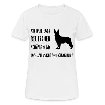 Deutscher Schäferhund - Frauen T-Shirt atmungsaktiv - Weiß - Vorne - AI Model Female 172 dark (172cm)